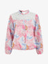 Blouse en voile imprimé tropical - Blanc - 1