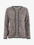 Gilet chiné à liseré texturé - Taupe - 5