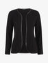 Gilet uni à liseré texturé - Noir - 4