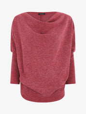Pull loose col bénitier - Bordeaux - 1