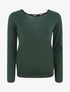 Pull droit à dos en dentelle - Vert bouteille - 1