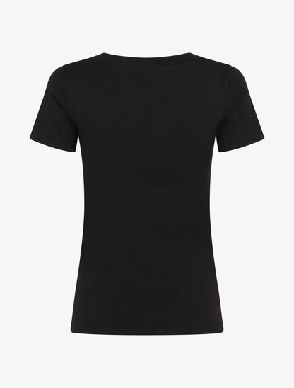 T-shirt slim à flocage coeur psychédélique - Noir - 2