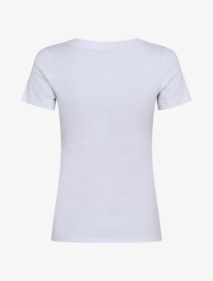 T-shirt slim à flocage coeur psychédélique - Blanc - 2