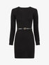 Robe pull courte à manches dentelle - Noir - 4