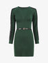 Robe pull courte à manches dentelle - Vert - 5