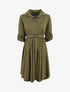 Robe chemise coupe patineuse - Kaki - 1