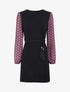 Robe coupe droite à manches imprimé fleuri - Violet - 1