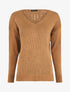 Pull droit dos stylisé - Camel - 1