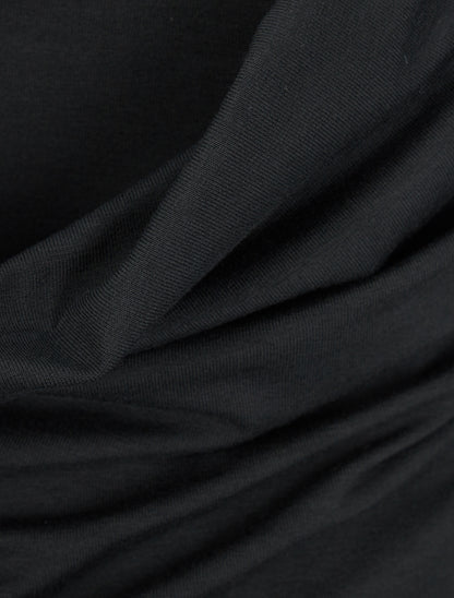 Robe à dos nu et col bénitier - Noir - 3