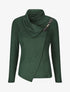 Pull col montant et crochet décoratif - Vert sapin - 1