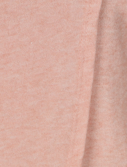 Pull col montant et crochet décoratif - Rose - 3