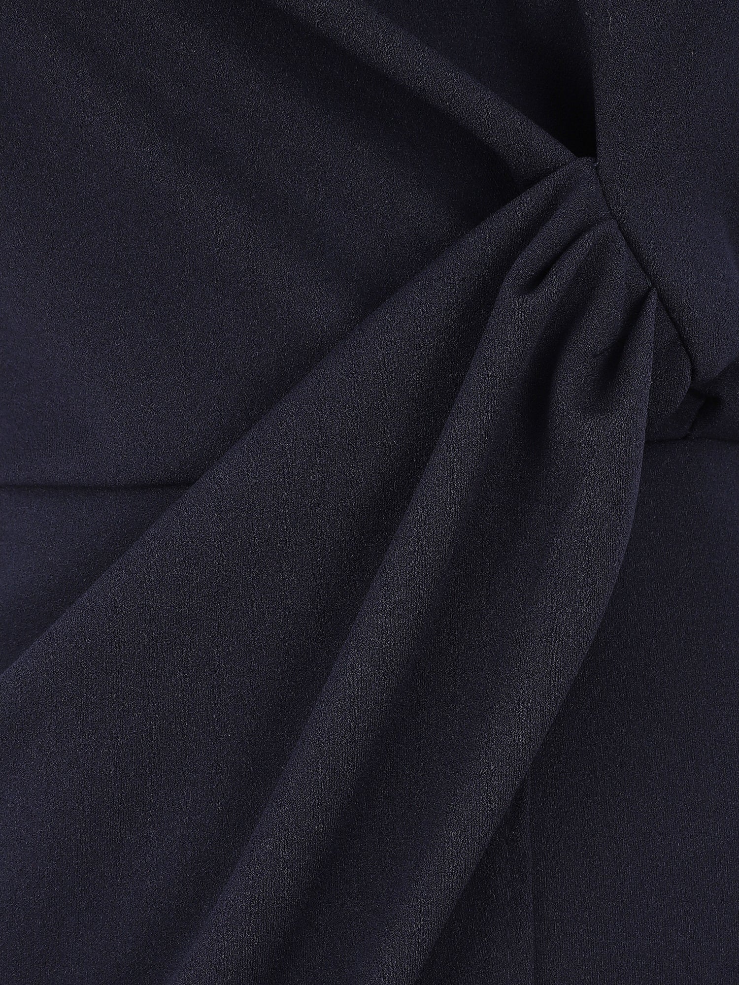 Robe coupe droite effet drapé - Marine - 3