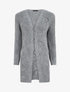 Gilet mi-long classique à bord côtelés - Gris - 1