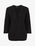 Gilet mi-long ouvert uni - Noir - 1