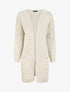 Gilet long ouvert à manches chauve-souris - Beige - 1