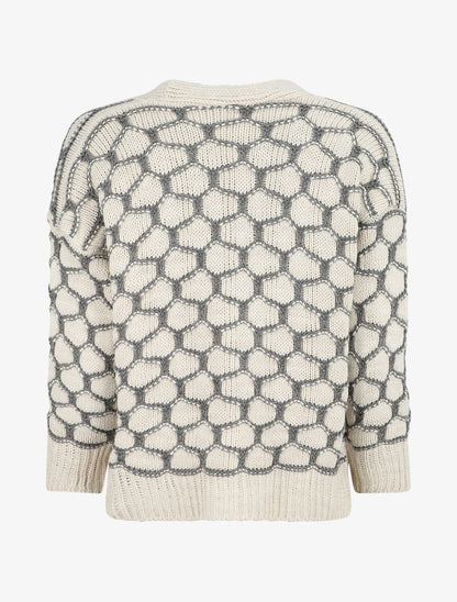 Cardigan à imprimé fantaisie - Gris - 2