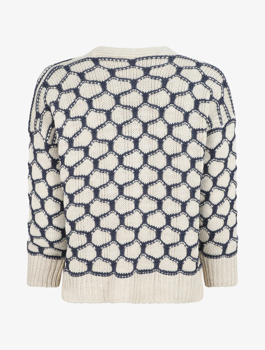 Cardigan à imprimé fantaisie - Bleu - 2