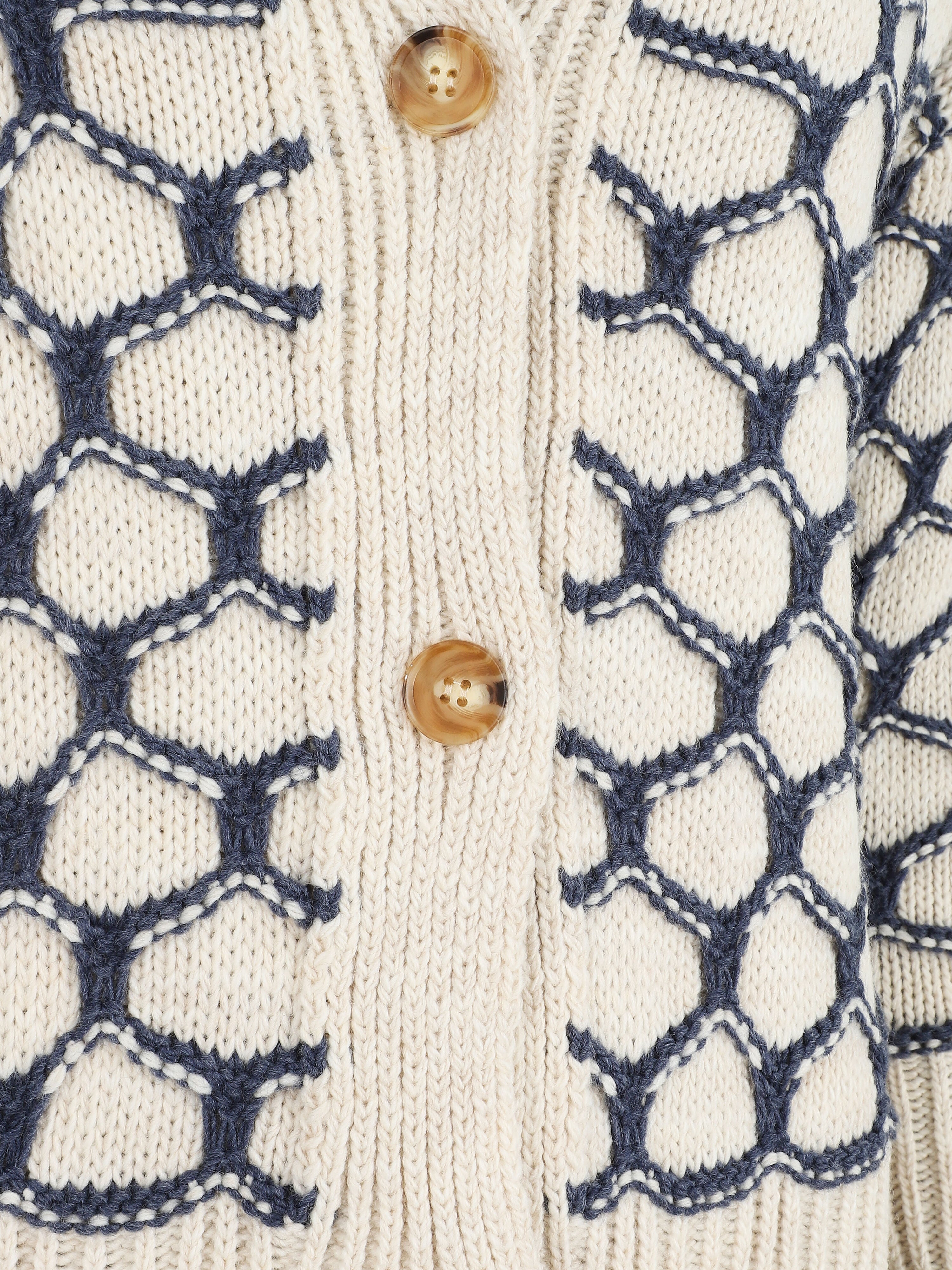 Cardigan à imprimé fantaisie - Bleu - 3