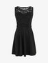 Robe patineuse à buste en dentelle - Noir - 1