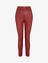 Pantalon slim en simili - Bordeaux - 1