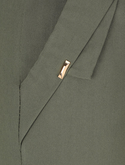 Pantalon droit à poches fantaisies - Kaki - 3