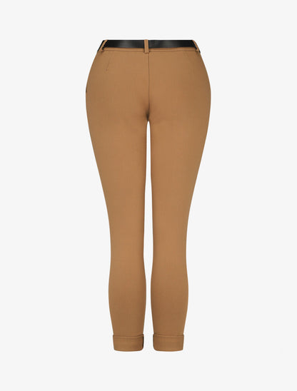 Pantalon droit à poches fantaisies - Camel - 2