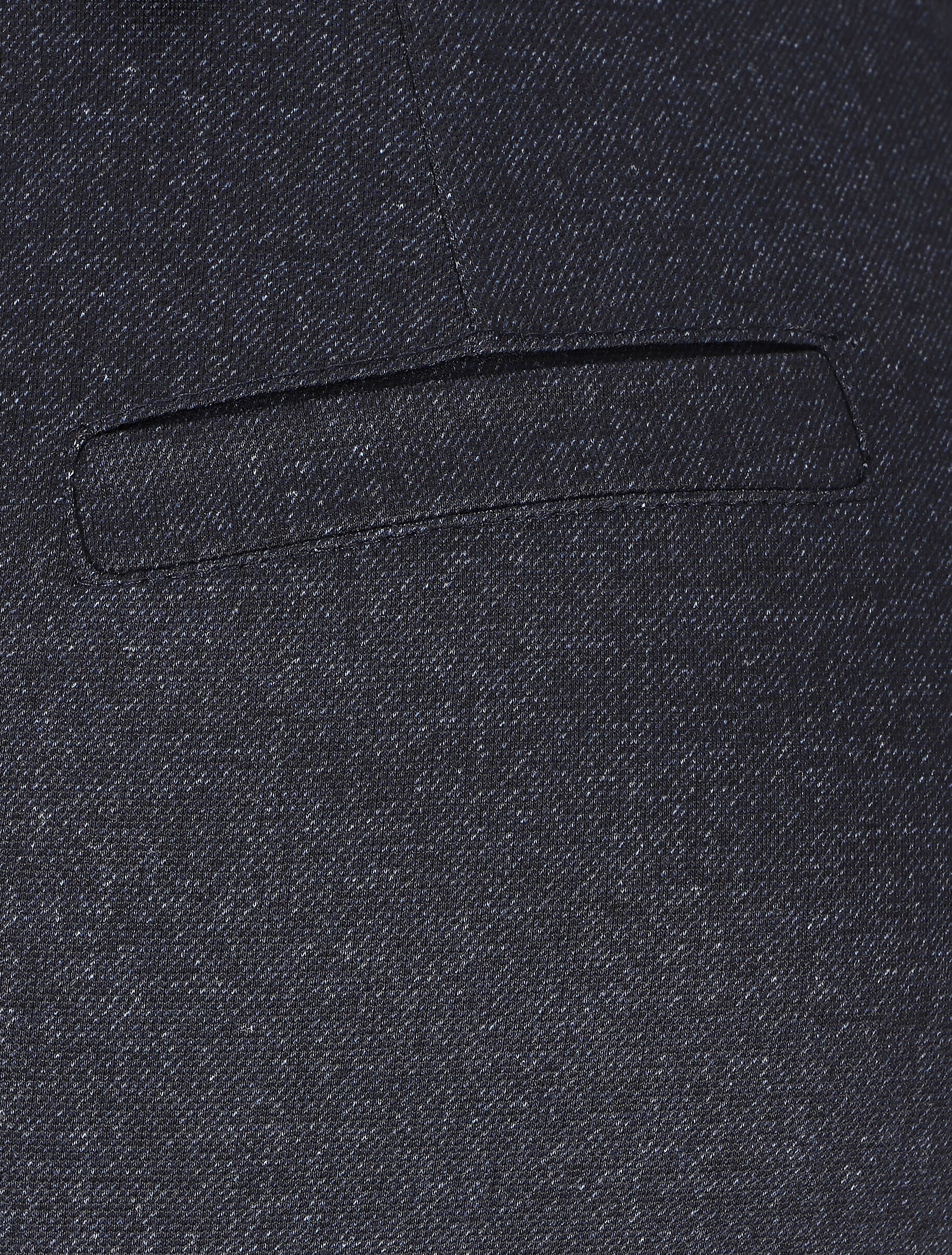 Pantalon droit à bords retroussés - Marine - 3