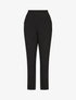 Pantalon droit à boutons décoratifs dorés - Noir - 1