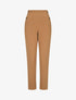 Pantalon droit à boutons décoratifs dorés - Camel - 1