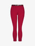 Pantalon 7/8 uni à revers - Bordeaux - 1