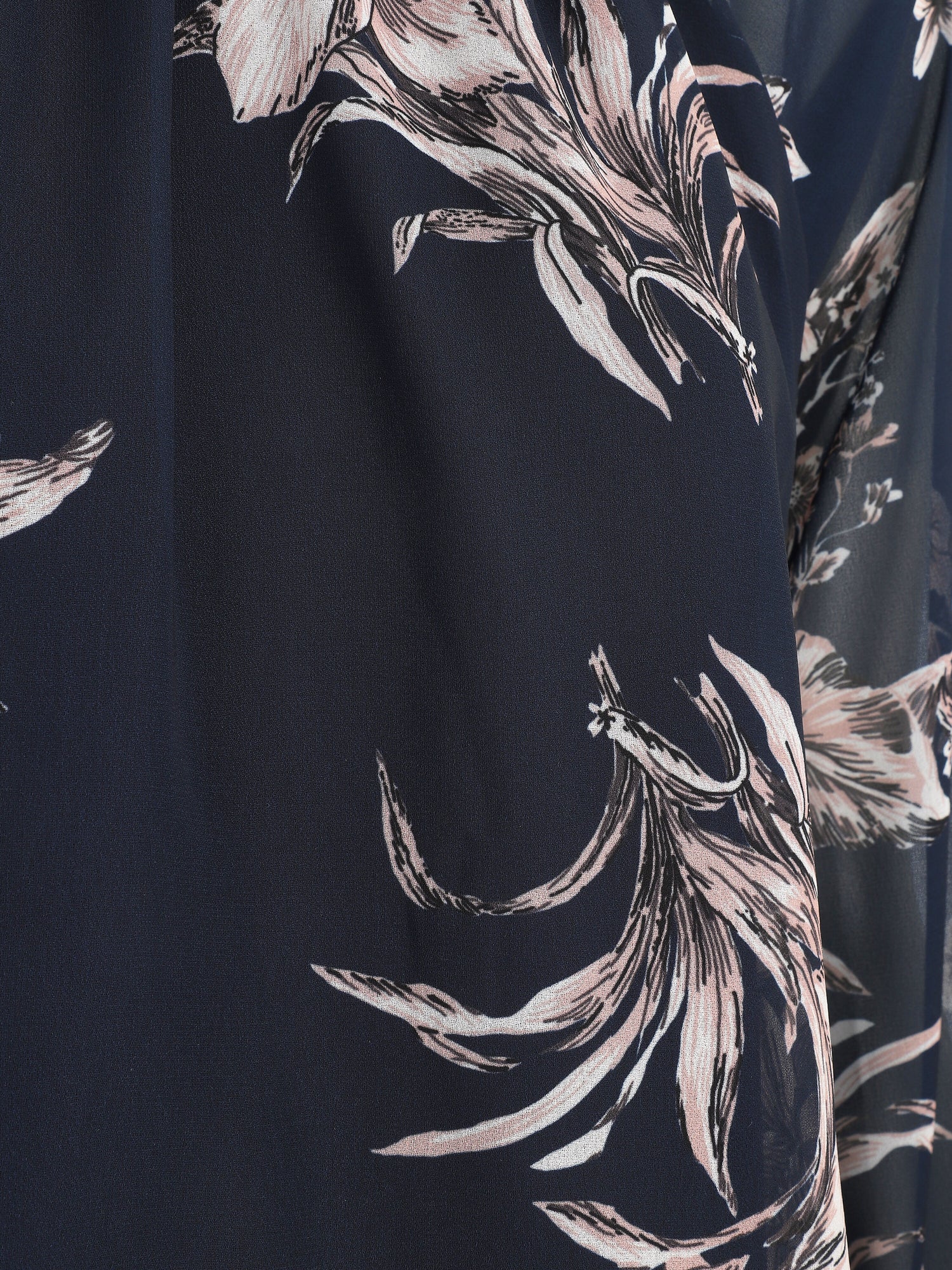 Blouse en voile à imprimé floral - Marine - 3