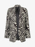 Blazer ample imprimé zèbre - Blanc - 1