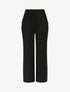 Pantalon uni en maille - Noir - 1