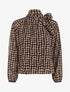Blouse ample à pois col lavallière - Noir - 1