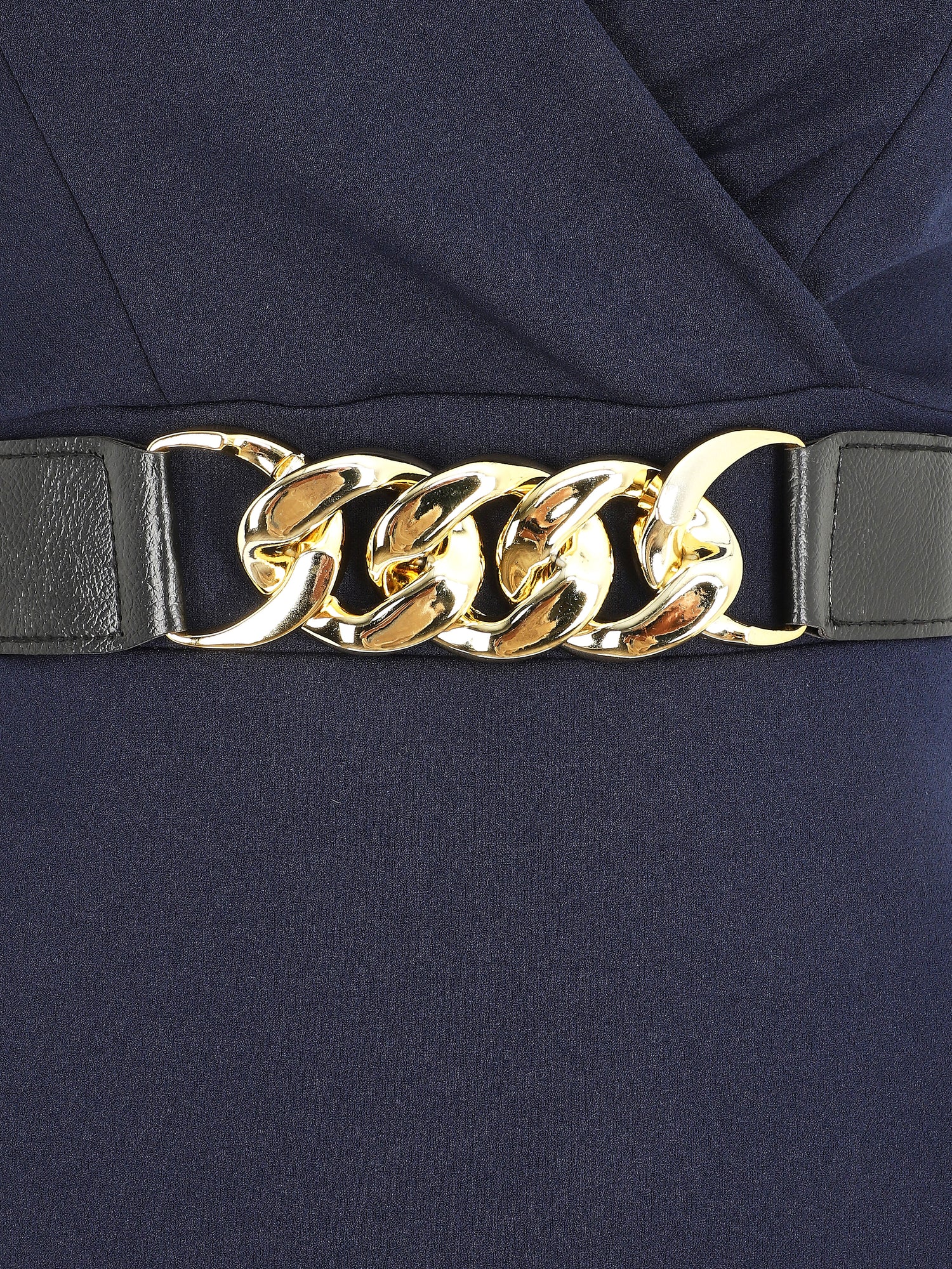 Robe courte ajustée sans manches - Marine - 4