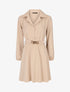 Robe chemise unie coupe patineuse - Beige - 5
