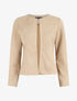 Veste ouverte en suédine - Beige - 1