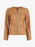 Veste ouverte en simili - Camel - 1