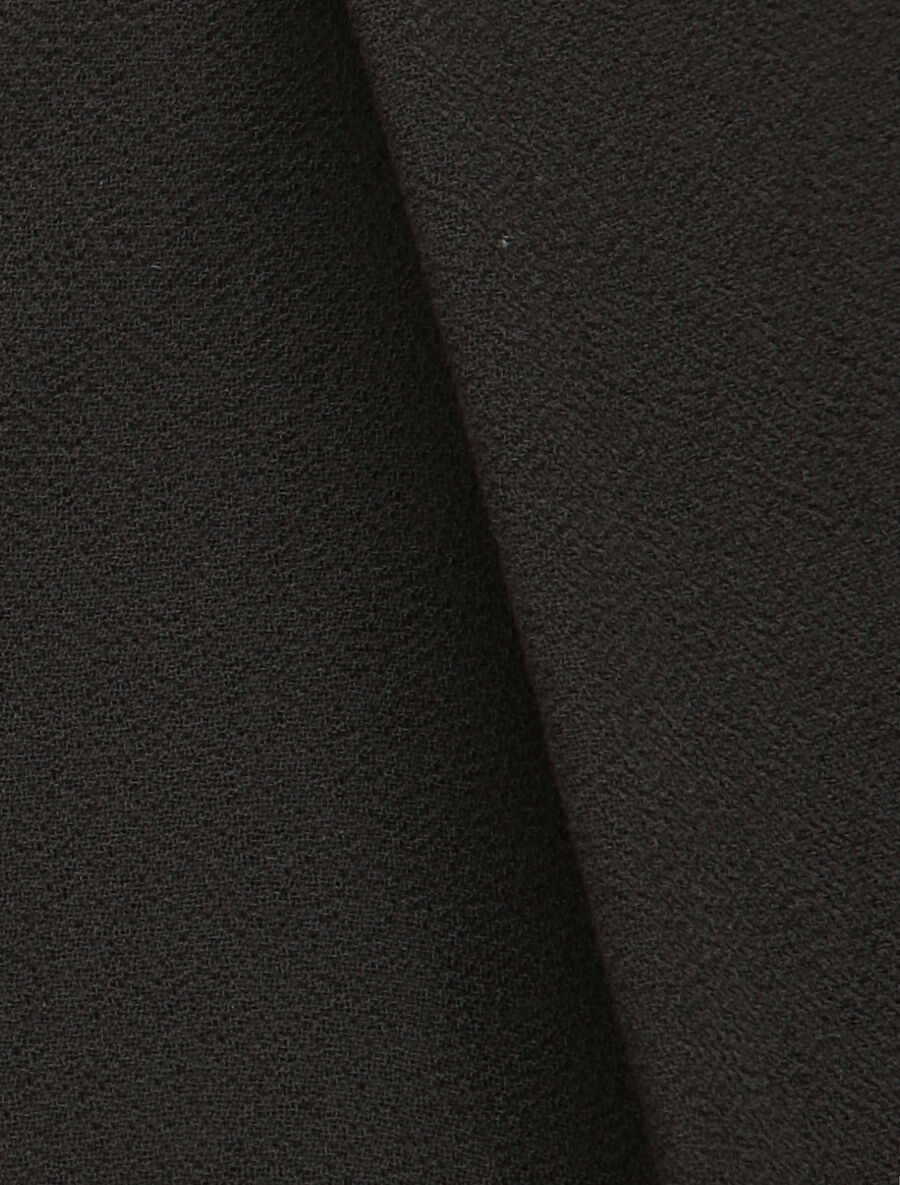 Robe en voile à col rond à détail anneaux - Noir - 3