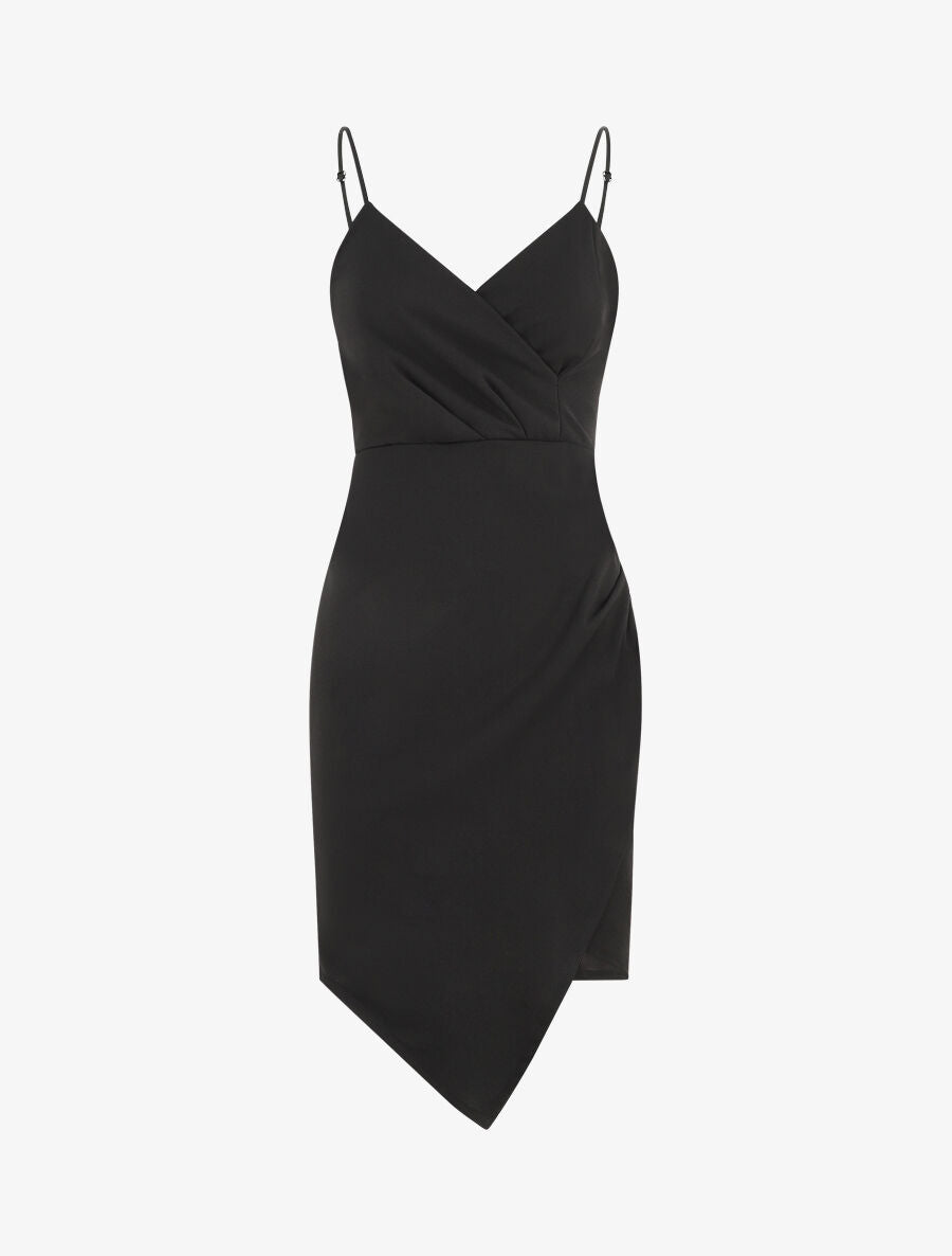 Robe fourreau style portefeuille - Noir - 1