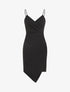 Robe fourreau style portefeuille - Noir - 1