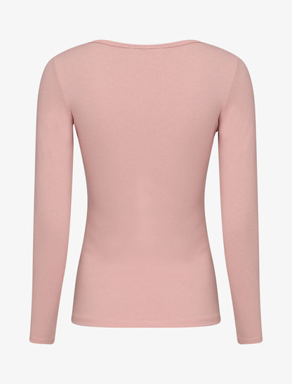Top uni coupe droite - Rose - 2