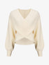 Pull uni col cache-coeur et bas asymétrique - Beige - 1