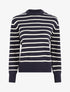 Pull marinière à boutons - Marine - 1