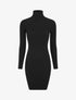 Robe pull uni à col roulé - Noir - 4
