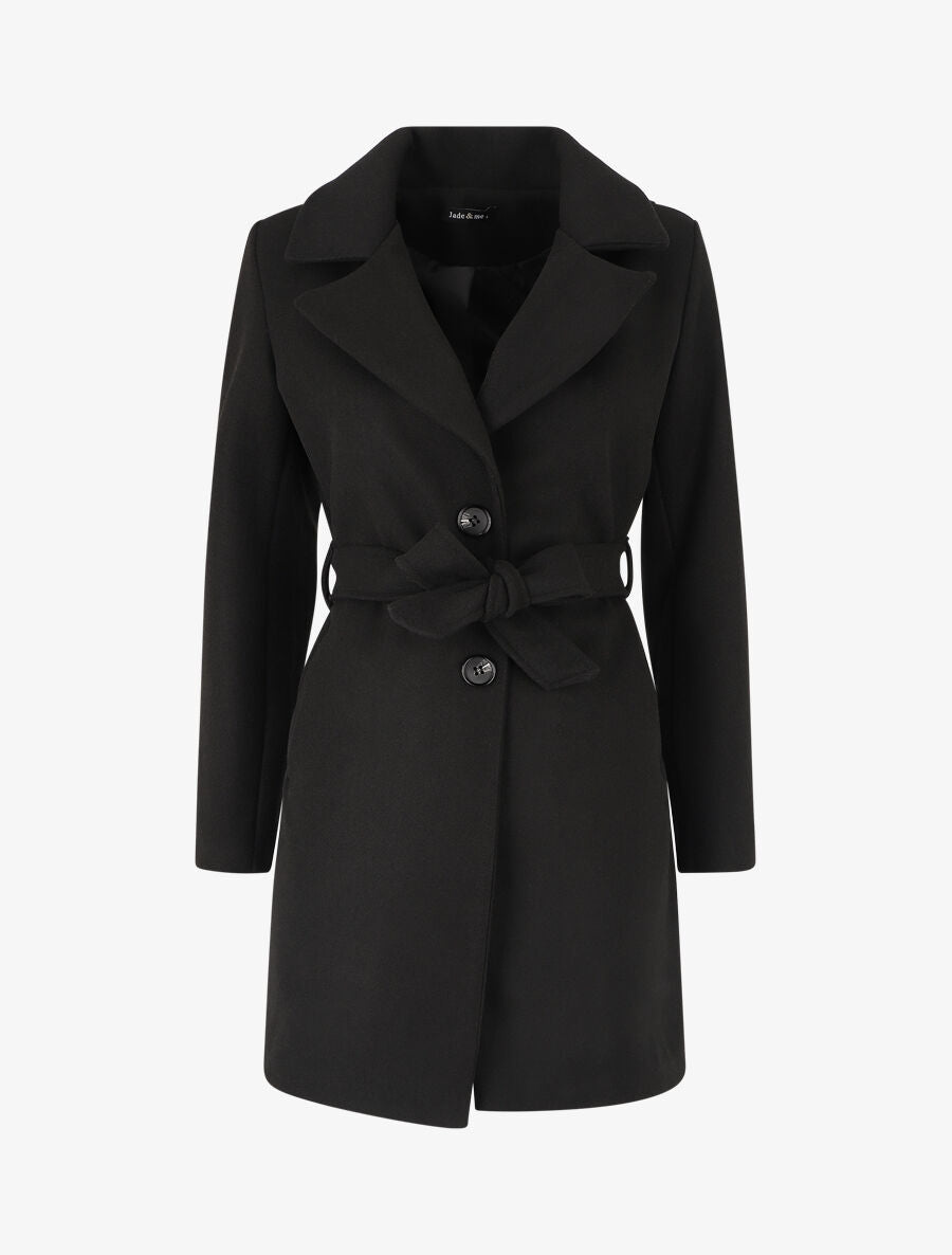 Manteau long classique - Noir - 4