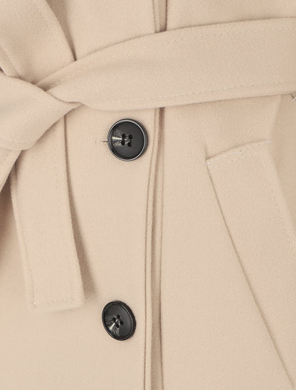 Manteau long col montant - Beige - 3