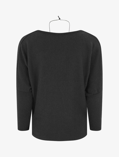Pull à col bénitier - Noir - 2