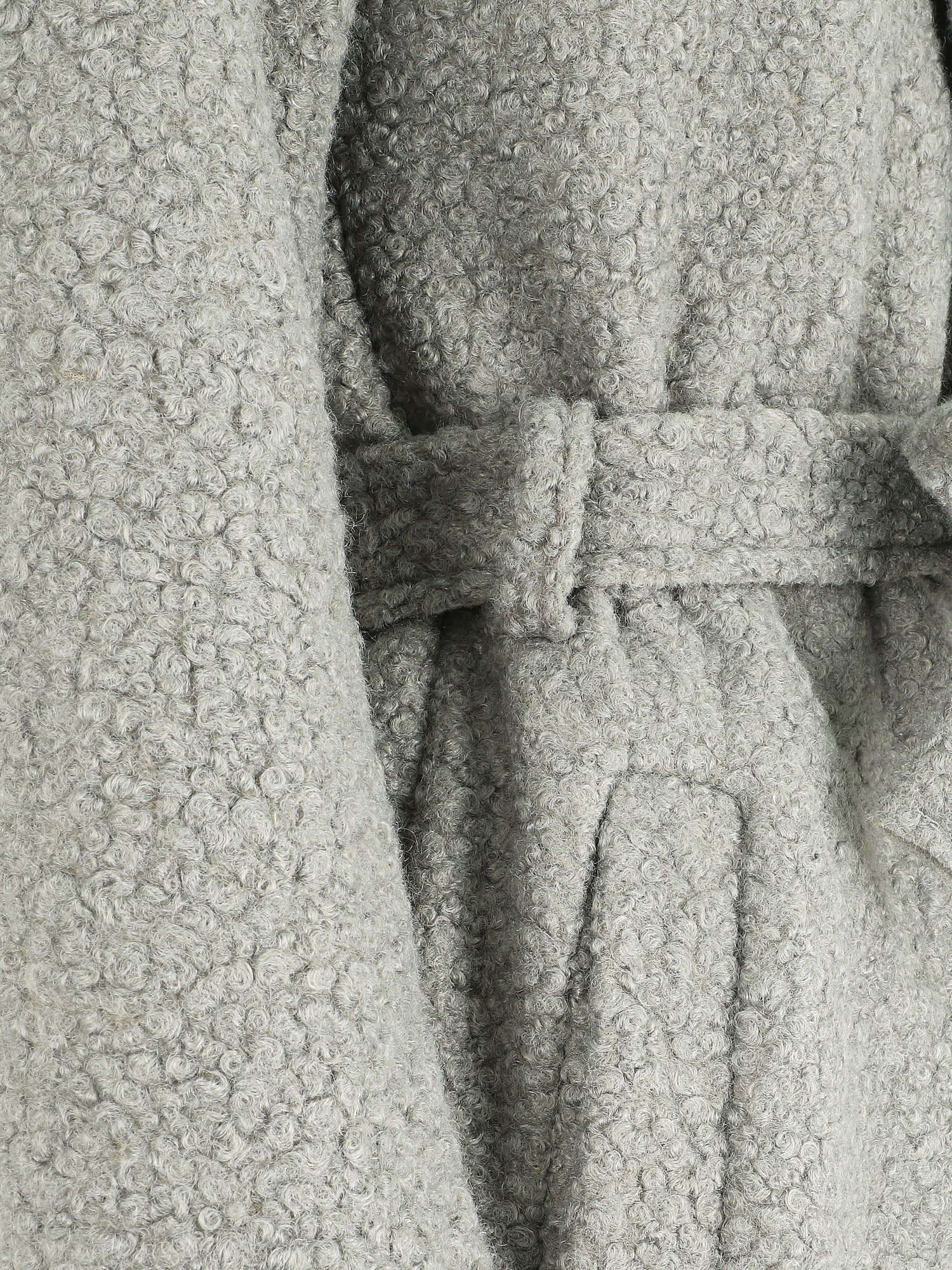 Manteau long effet peau de mouton - Gris - 3