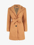 Manteau long effet peau de mouton - Camel - 5